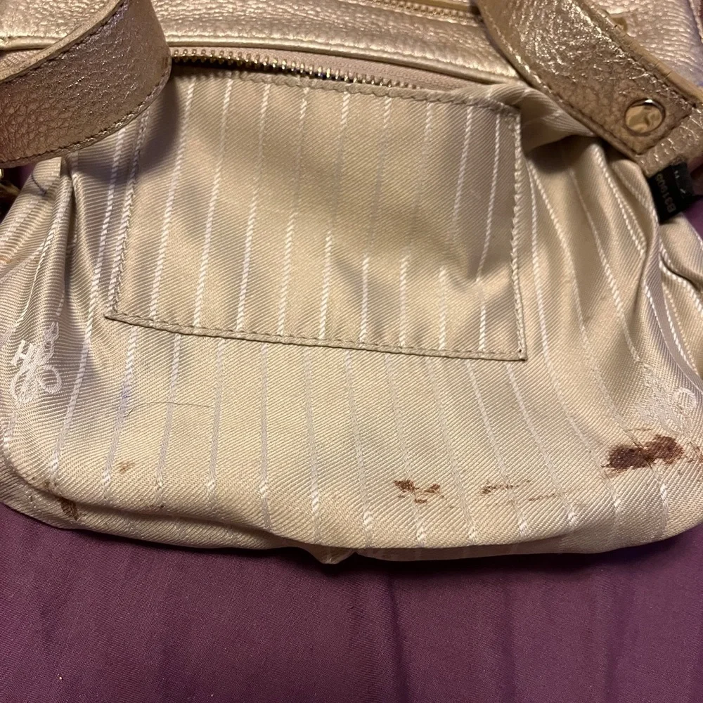 Leather Cole Haan Gold Crossbody (Expandable) Purse - Picture 8 of 9